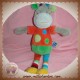 MOTS D'ENFANTS DOUDOU GIRAFE GRIS ROUGE ORANGE VERT ROND SOS 