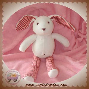 SERGENT MAJOR DOUDOU LAPIN BLANC RAYE ROUGE ETOILE SOS