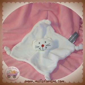 ORCHESTRA SOS DOUDOU OURS CHAT PLAT BLANC NOEUDS
