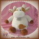 HISTOIRE D'OURS SOS DOUDOU GIRAFE VACHE ECRU BEIGE MARRON 25 cm