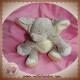 BENGY SOS DOUDOU ELEPHANT BEIGE ECRU FOULARD ORANGE 20 CM