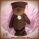 HISTOIRE D'OURS DOUDOU OURS MARRON FONCE TISSU COUTURE SOS