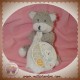 CARTOON CLUB SOS DOUDOU OURS ASSIS GRIS MOUCHOIR BLANC SOS