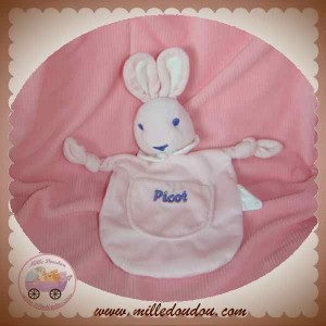 PICOT DOUDOU LAPIN PLAT ROSE SOS