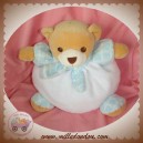 NOUNOURS SOS DOUDOU OURS BEIGE BOULE BLANC VICHY BLEU