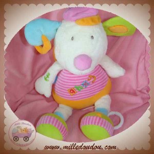 BABYSUN BABY SUN DOUDOU CHIEN SOURIS ECRU AHOY ROSE ORANGE MUSICAL SOS