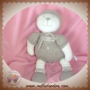 LINVOSGES DOUDOU OURS PATACHON BLANC MARRON LES 3 OURS SOS