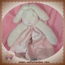 BUNNIES DOUDOU LAPIN BLANC PLAT ROSE CAROTTES SOS