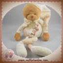 DOUDOU ET COMPAGNIE SOS OURS MARRON CORPS BLANC BIO GRANDES JAMBES