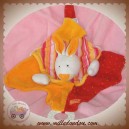 BABYSUN DOUDOU LAPIN PLAT ORANGE ROUGE SOS