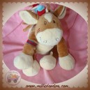 NOUKIE'S DOUDOU CHEVAL PINTO MARRON INDIEN 20 cm SOS