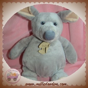 HISTOIRE D'OURS DOUDOU SOURIS GRISE MOUSE 23 CM SOS