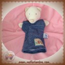 MOULIN ROTY DOUDOU OURS ECRU MARIONNETTE RAYE BLEU SOS