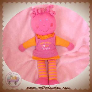 COROLLE SOS DOUDOU POUPEE ROSE ORANGE COEUR