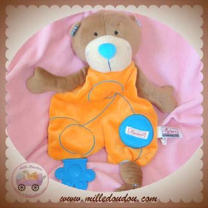 SIGIKID DOUDOU OURS MARRON PLAT ORANGE DENTITION SOS