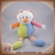 TIAMO TI AMO DOUDOU LAPIN VERT BLEU TISSU 22 CM SOS