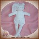 PETIT BATEAU DOUDOU LAPIN TISSU BLANC ETOILE GRIS MON REVE SOS