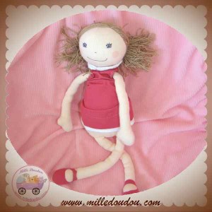 DPAM SOS DOUDOU POUPEE FILLE ROSE ROBE