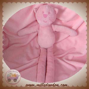 BOUT'CHOU MONOPRIX DOUDOU CHAT OURS ROSE CLAIR VELOURS SOS