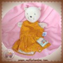 MOULIN ROTY SOS DOUDOU CHAT CHATTE AGATHE MARIONNETTE AVEC ROBE ORANGE