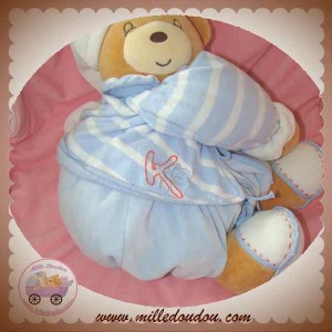 KALOO DOUDOU OURS RANGE PYJAMA BLEU GILET K SOS