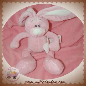 KIMBALOO DOUDOU LAPIN ROSE BLANC SOS