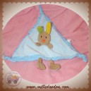 MINITOYS DOUDOU LAPIN PLAT TRIANGLE BLEU SOS