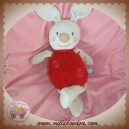 SUCRE D'ORGE SOS DOUDOU LAPIN BLANC ROUGE BEIGE 33 cm