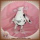 AUBERT SOS DOUDOU VACHE BLANCHE NOIR FLEUR TISSU