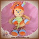 MOTS D'ENFANTS DOUDOU ABEILLE PAPILLON MUSICAL ORANGE JAUNE RAYEE SOS