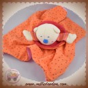 HABA SOS DOUDOU OURS PLAT TISSU ORANGE DOS ROSE