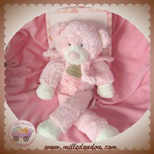 DOUDOU ET COMPAGNIE OURS BONBON ROSE 30 CM SOS