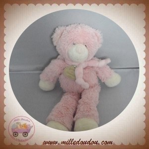 DOUDOU ET COMPAGNIE OURS BONBON ROSE 30 CM SOS