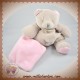 DOUDOU ET COMPAGNIE OURS GRIS MOUCHOIR ROSE SOS