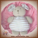 NOUNOURS DOUDOU SOURIS TISSU RAYE BEIGE MARRON SOS