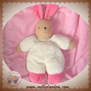 AJENA SOS DOUDOU LAPIN BEIGE CORPS PLUME ECRU ROSE