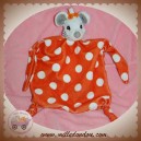 ELMEX QUAUDRA DOUDOU SOURIS BLANCHE PLAT ORANGE A POIS SOS