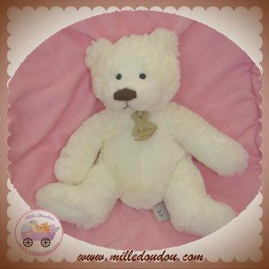 HISTOIRE D'OURS DOUDOU BABY OURS ECRU IVOIRE A POIL SOS