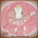 KIMBALOO SOS DOUDOU LAPIN BLANC PLAT ROND ROSE COEUR