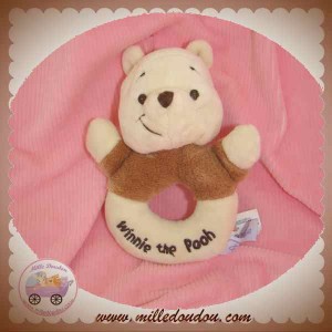 DISNEY SOS DOUDOU OURS WINNIE L'OURSON HOCHET ECRU MARRON DISNEY SOS DOUDOU OURS WINNIE L'OURSON HOCHET ECRU MARRON