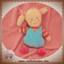 AJENA DOUDOU POUPEE BLONDE HOCHET BLEU ROSE SOS