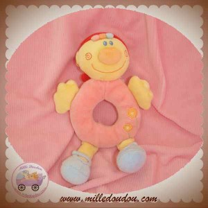 NATTOU SOS DOUDOU FILLE BABETTE HOCHET ROSE FLEURS