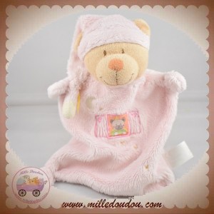 NICOTOY SOS DOUDOU OURS BEIGE PLAT ROSE ETOILE TETE FENETRE