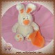 ANNA CLUB PLUSH DOUDOU LAPIN ECRU ORANGE MOUCHOIR SOS