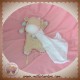 MARESE SOS DOUDOU VACHE BEIGE PLAT MOUCHOIR BLANC