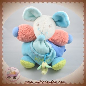 KALOO DOUDOU SOS SOURIS BOULE BLEU ELEPHANT VERT