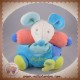 KALOO DOUDOU SOS SOURIS BOULE BLEU ELEPHANT VERT