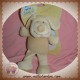 DOUDI HARMONY SOS DOUDOU CHIEN ECRU BEIGE COEUR