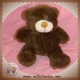 GIPSY SOS DOUDOU OURS BOUCLETTE MARRON FONCE 24 CM