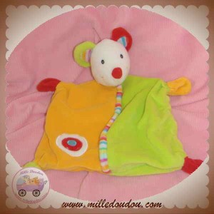 BABY CLUB C&A SOS DOUDOU SOURIS PLATE ORANGE VERT ROND